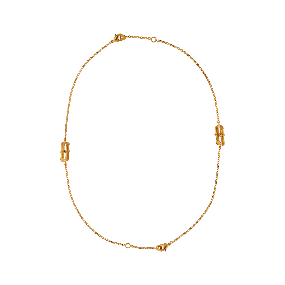 Collier Canne à Sucre 45 cm plaqué or