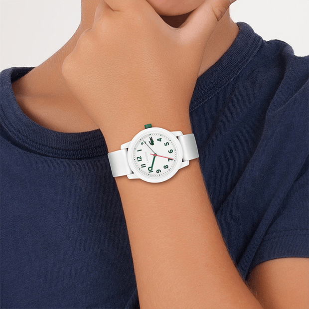 Montre Enfant Lacoste Quartz cadran blanc bracelet silicone blanc