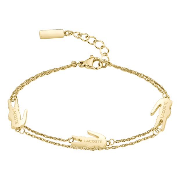 Bracelet LACOSTE Crocodile Acier doré
