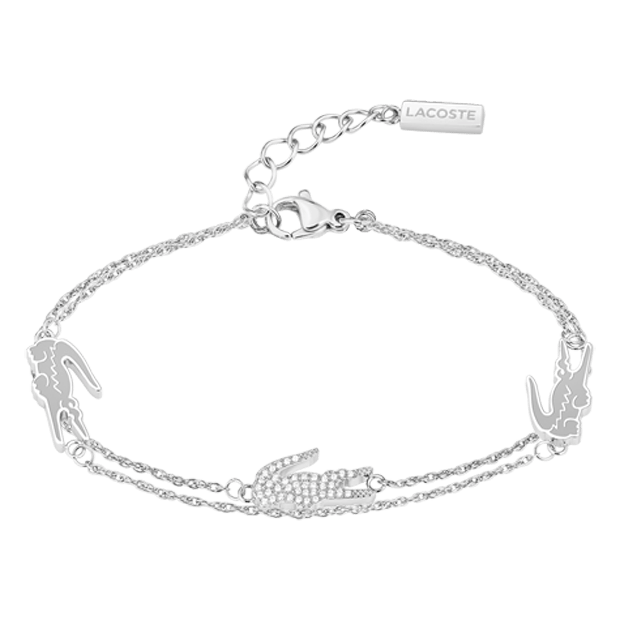 Bracelet LACOSTE Crocodile Acier Argenté