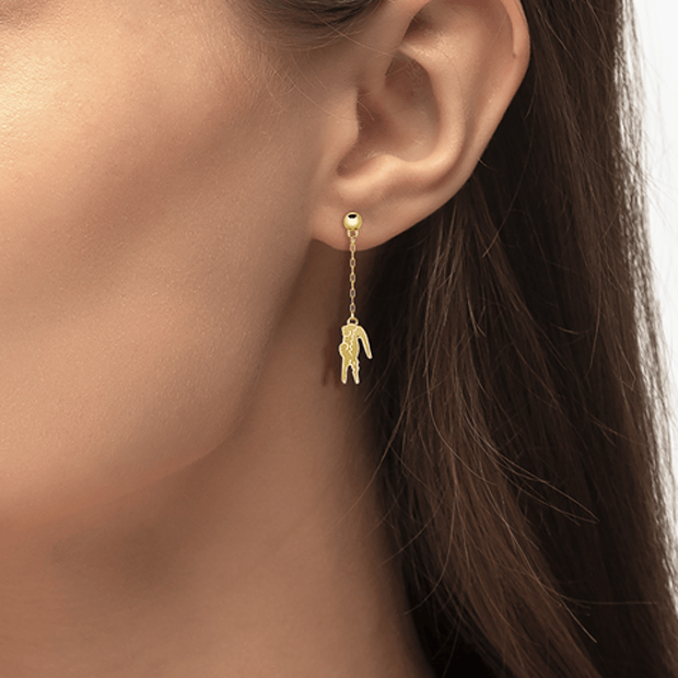 boucles d'oreilles Crocodile acier