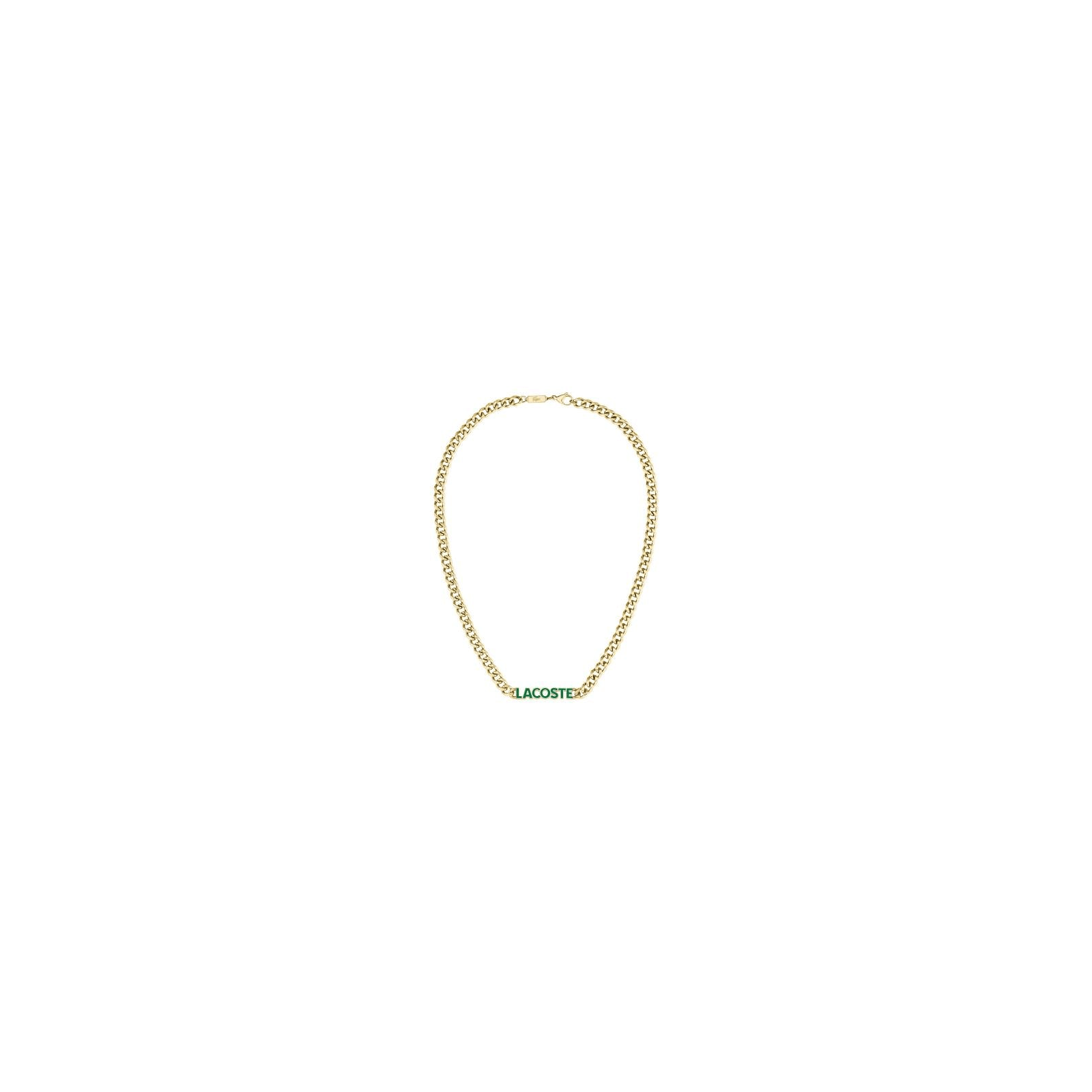 Collier Lacoste Script Acier Doré