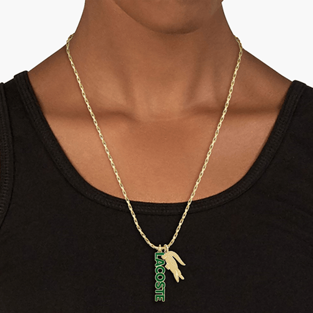 Collier Lacoste Umpire Acier Doré
