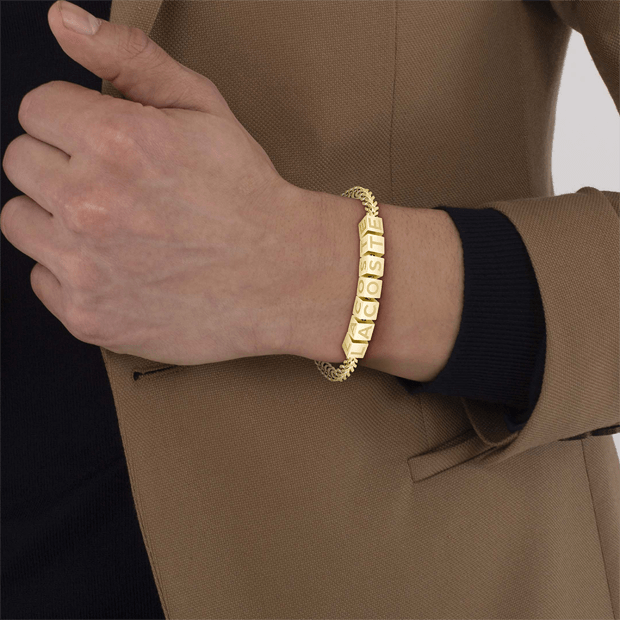 Bracelet LACOSTE Script Acier doré