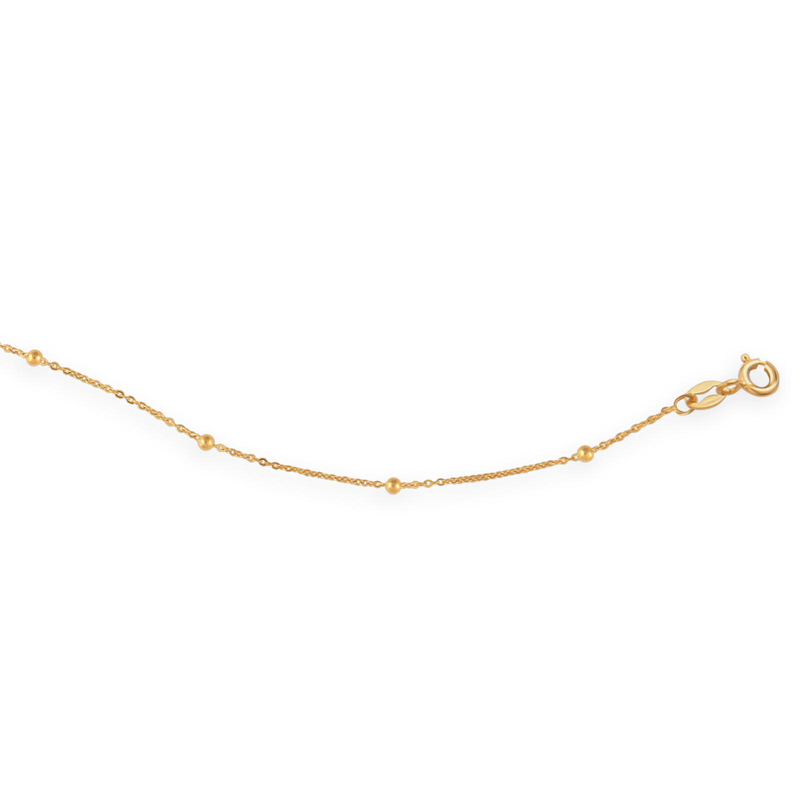 Chaîne Cheville Or375 Grain D'or
