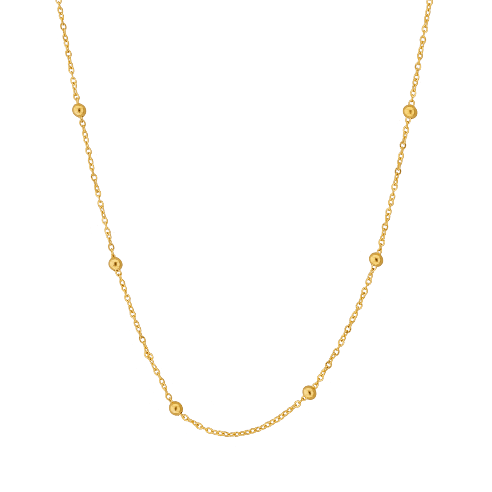 Collier chaîne Forçat et boules 42 centimètres