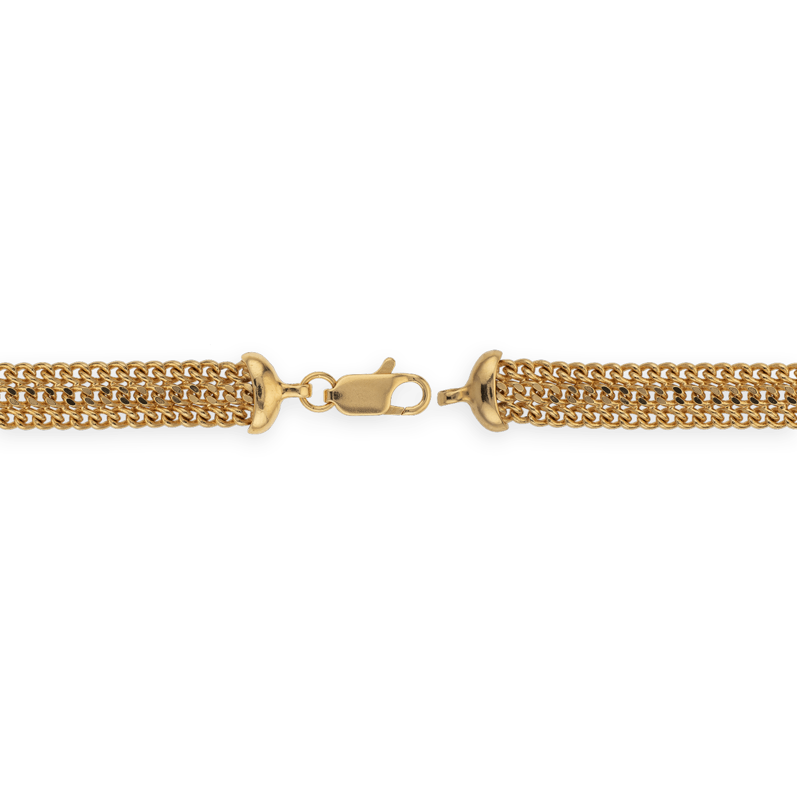 Bracelet Plaqué Or Maille Gourmette Double
