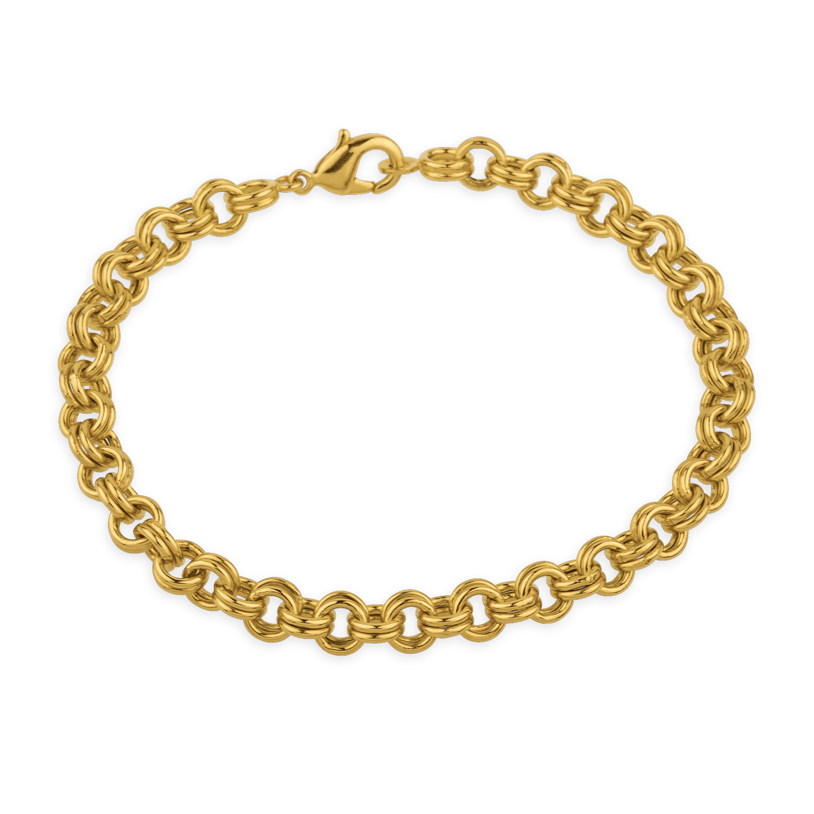 Bracelet Plaqué Or Maille Jaseron