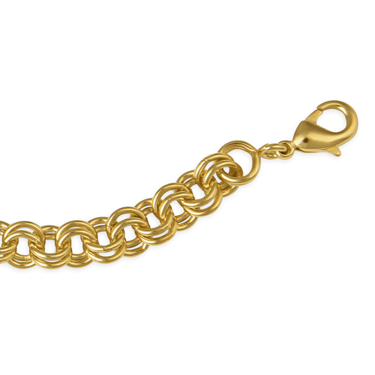 Bracelet Plaqué Or Maille Jaseron 6mm 18cm