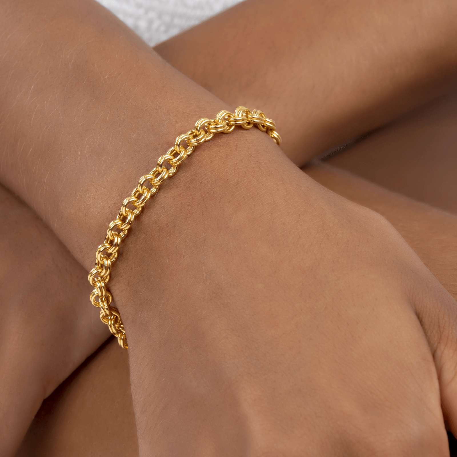 Bracelet Plaqué Or Maille Jaseron