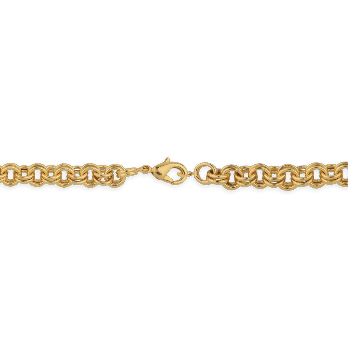 Bracelet Plaqué Or Maille Jaseron 6mm 18cm