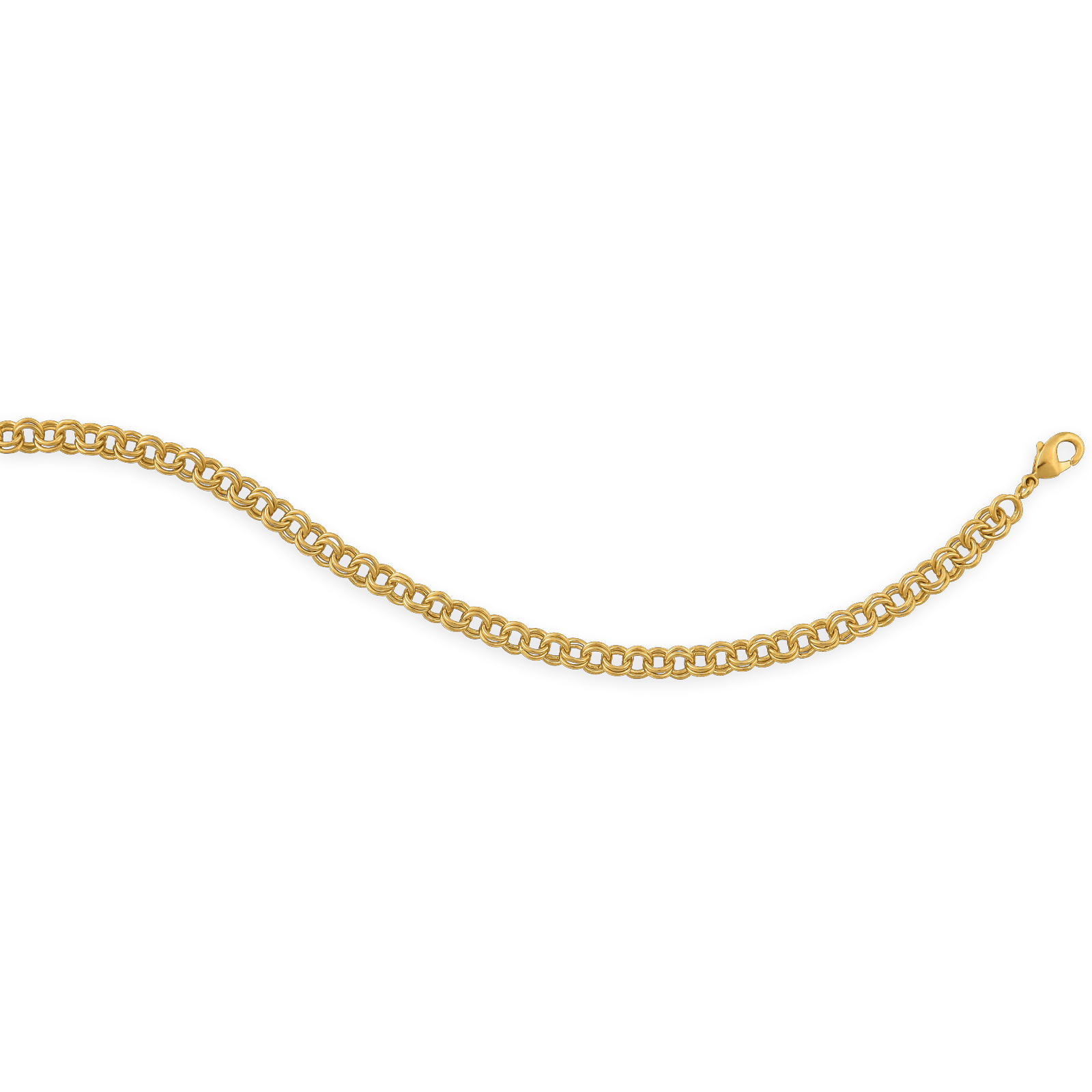 Bracelet Plaqué Or Maille Jaseron
