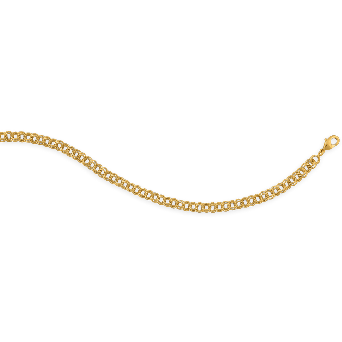 Bracelet Plaqué Or Maille Jaseron 4mm 18cm