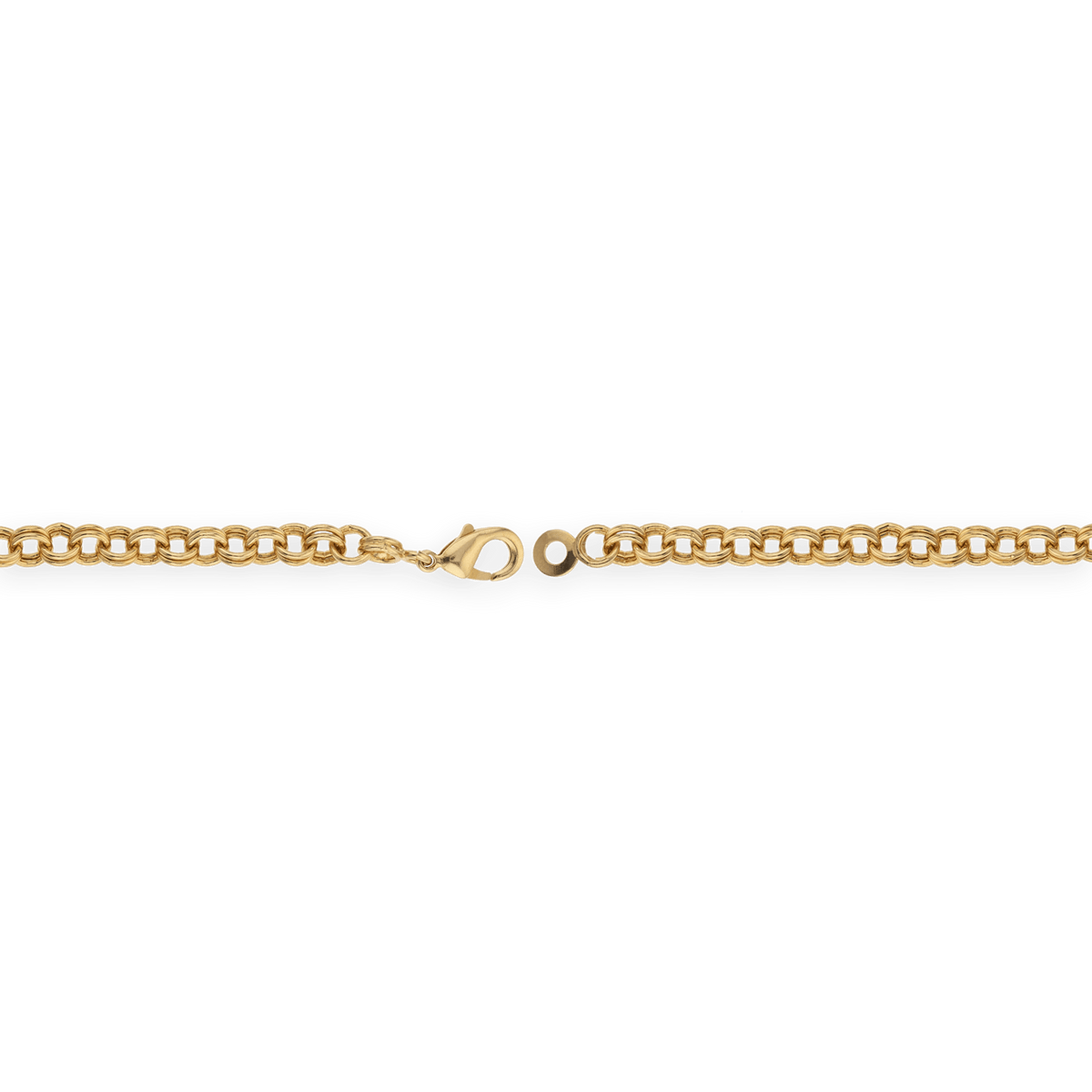 Bracelet Plaqué Or Maille Jaseron 4mm 18cm