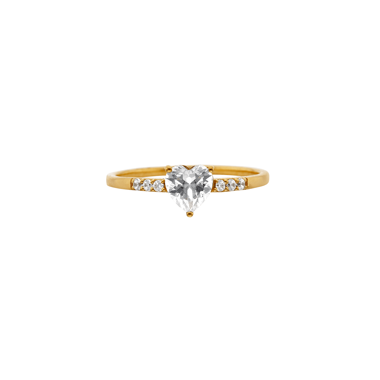 Bague Or Jaune Oxydes Centre coeur