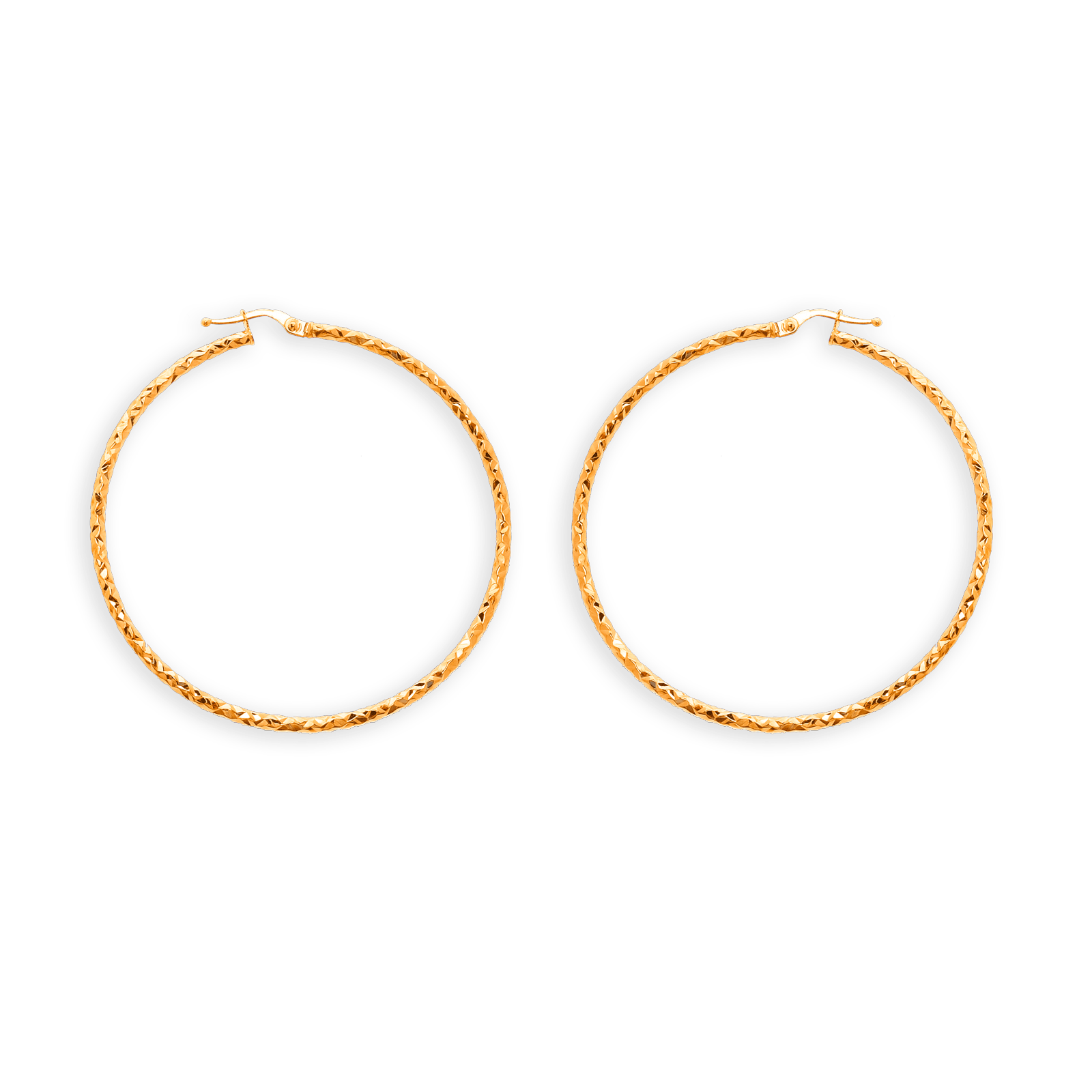 créoles or 9 carats diamantées 54mm