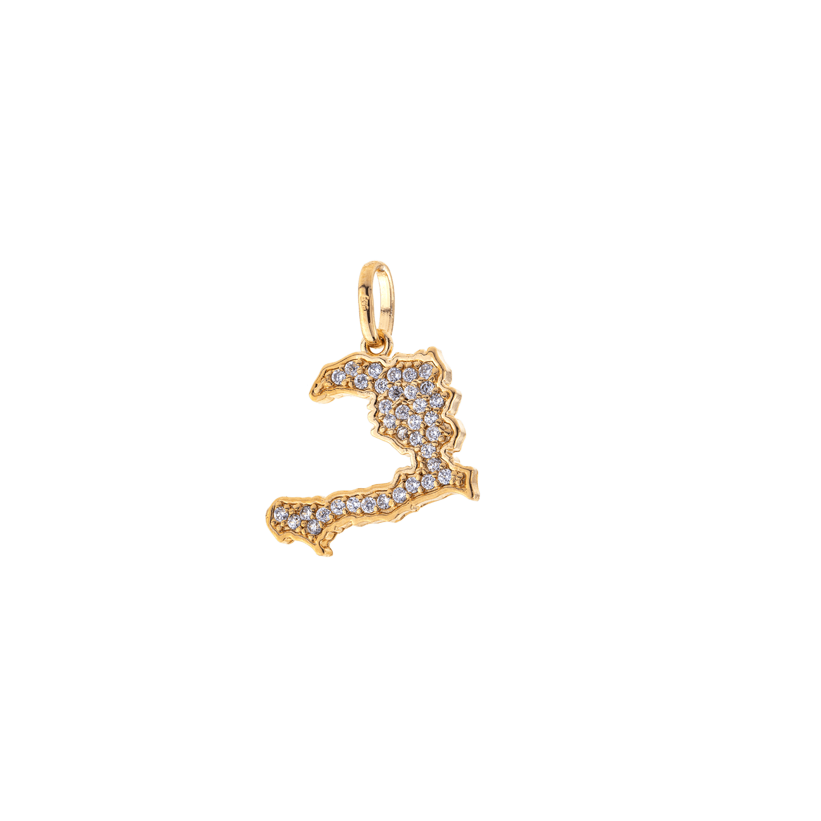 Pendentif Plaqué Or Haïti 17*22mm