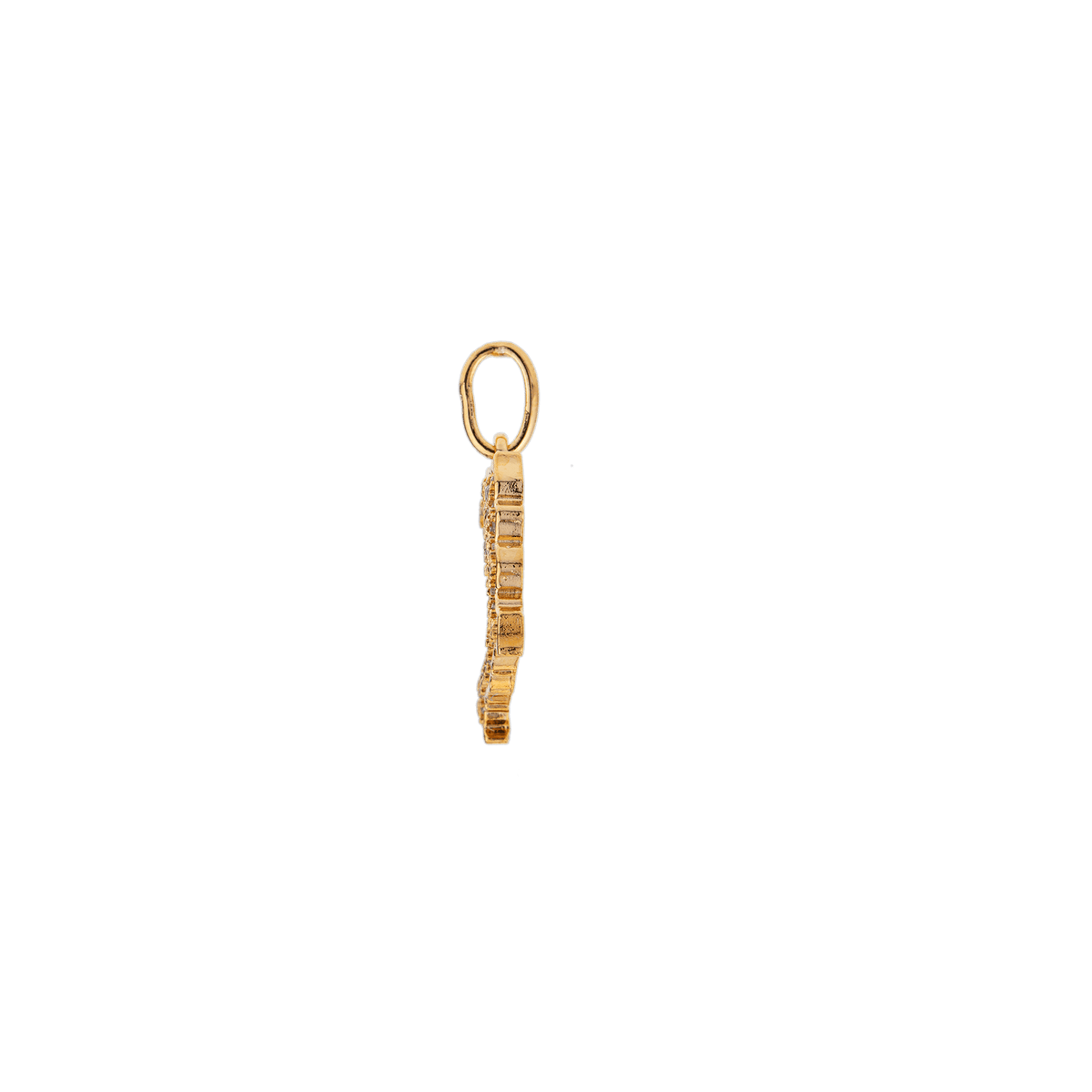 Pendentif Plaqué Or Haïti Zirconium 17*22mm