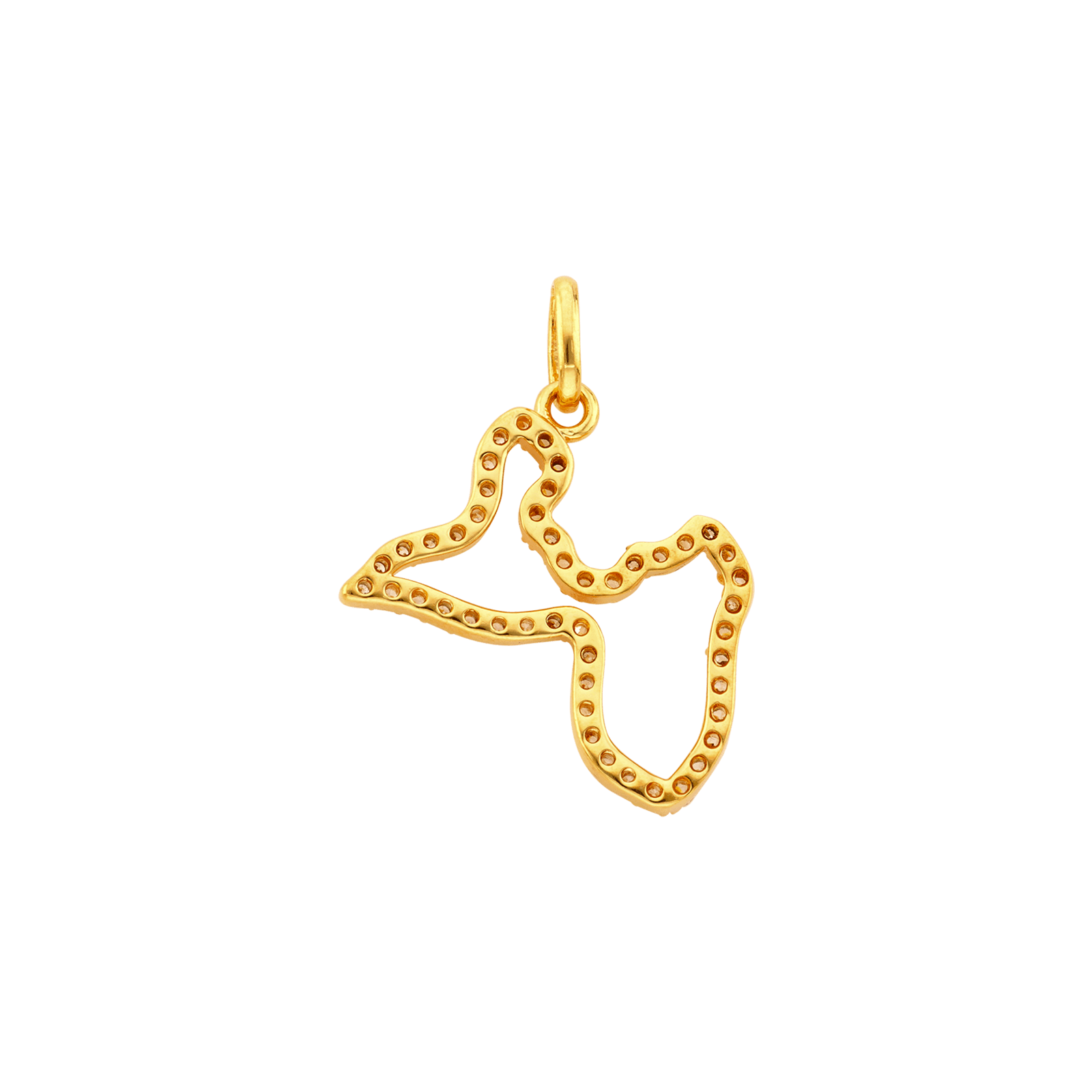 Pendentif Plaqué or Guadeloupe ajouré Oxyde de Zirconium