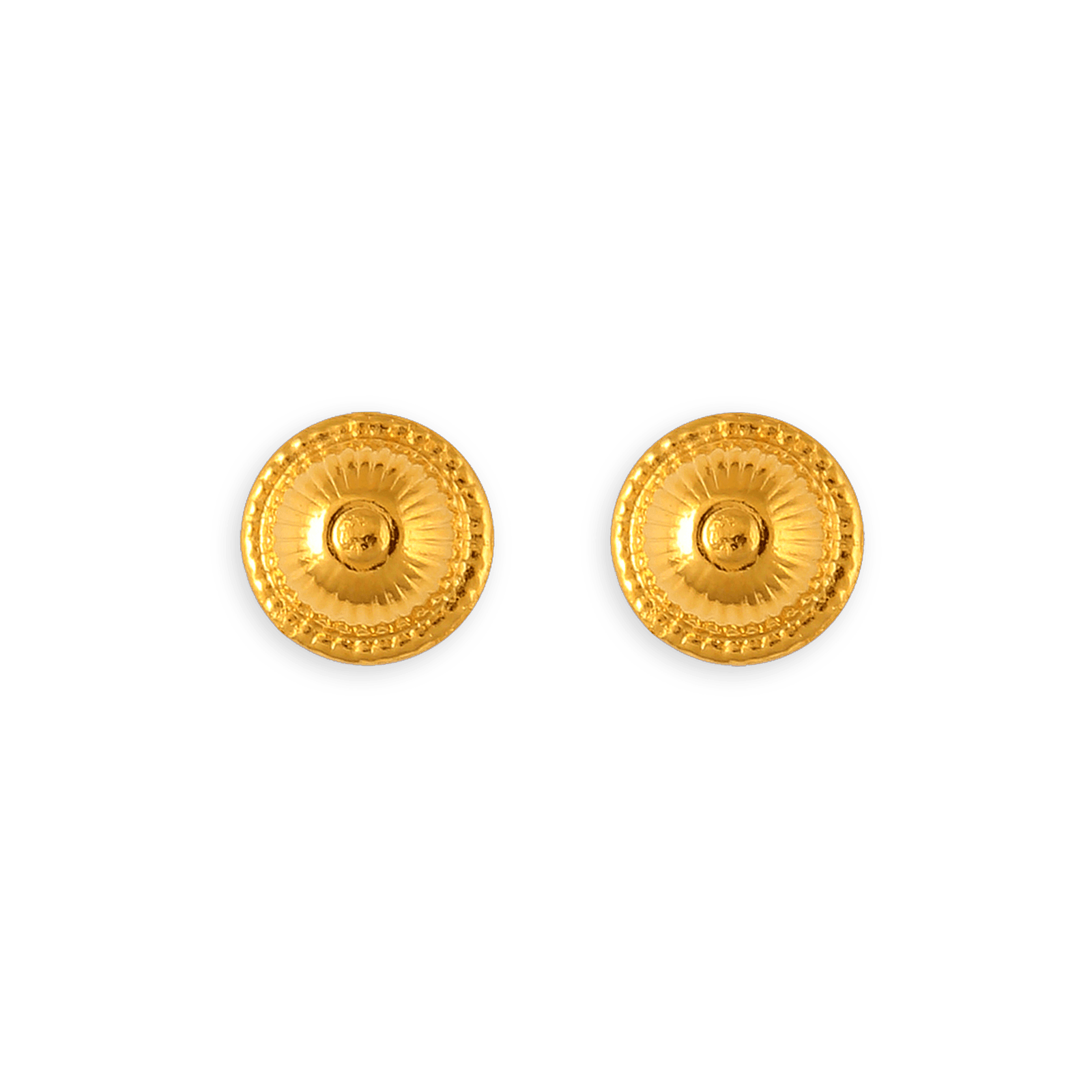 Boucles D'oreilles Plaqué Or Chou 10mm
