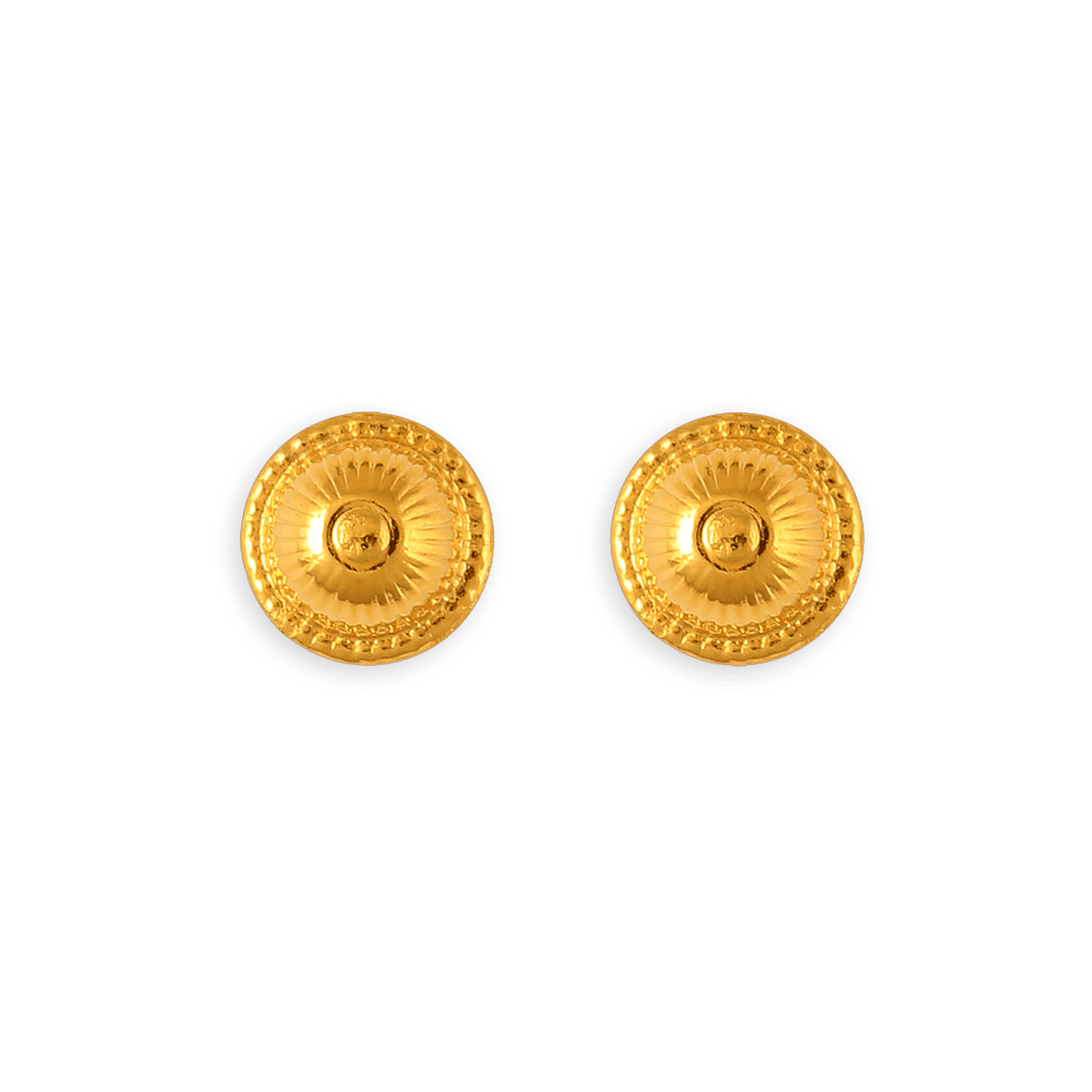 Boucles D'oreilles Plaqué Or Chou 10mm