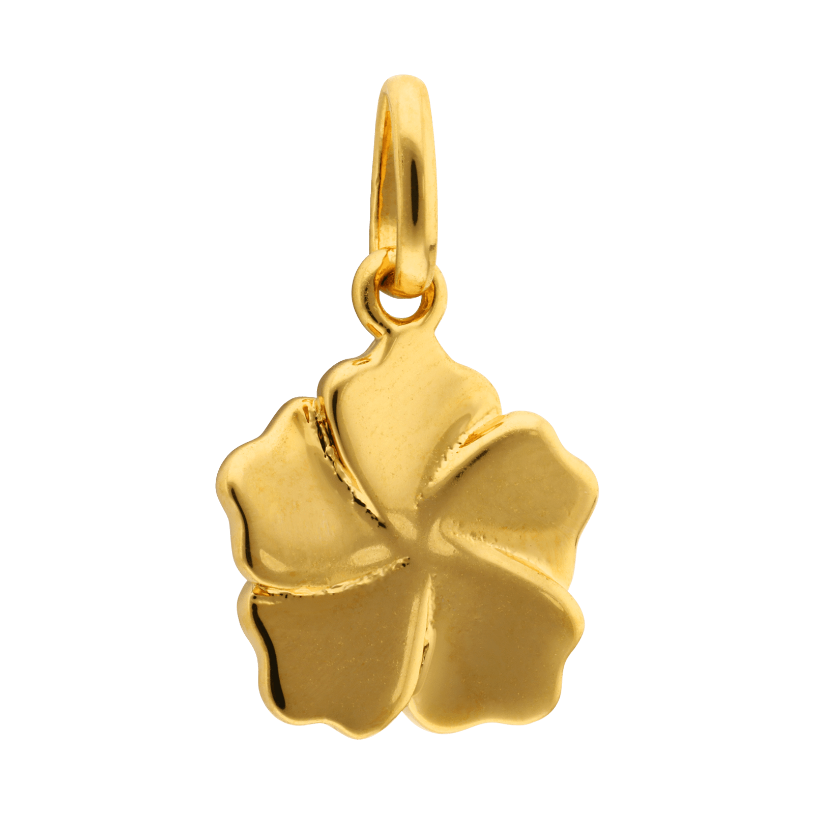 Pendentif Plaque Or hibiscus