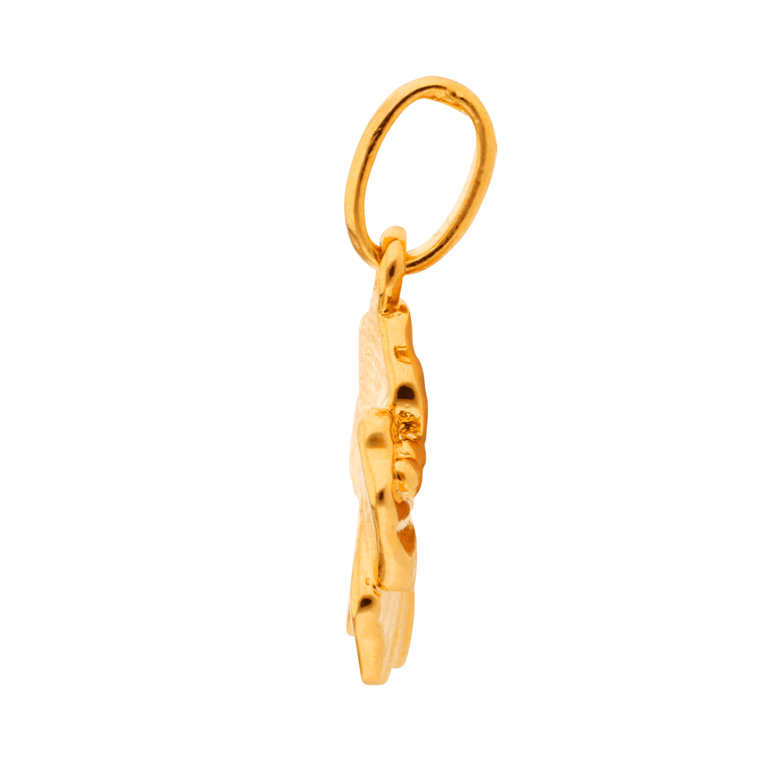 Pendentif Plaque Or hibiscus