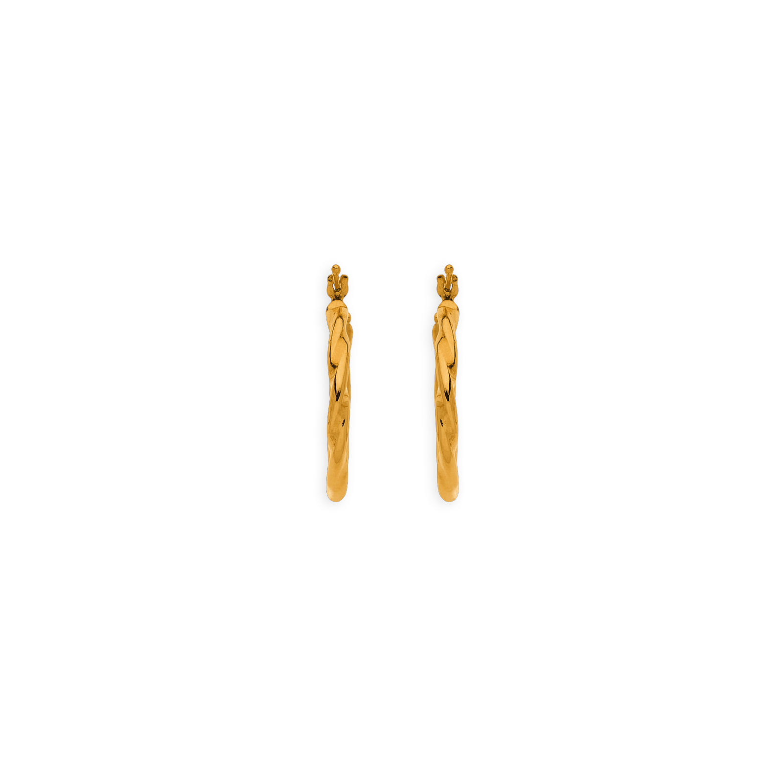 créoles or 9 carats torsadées 19mm