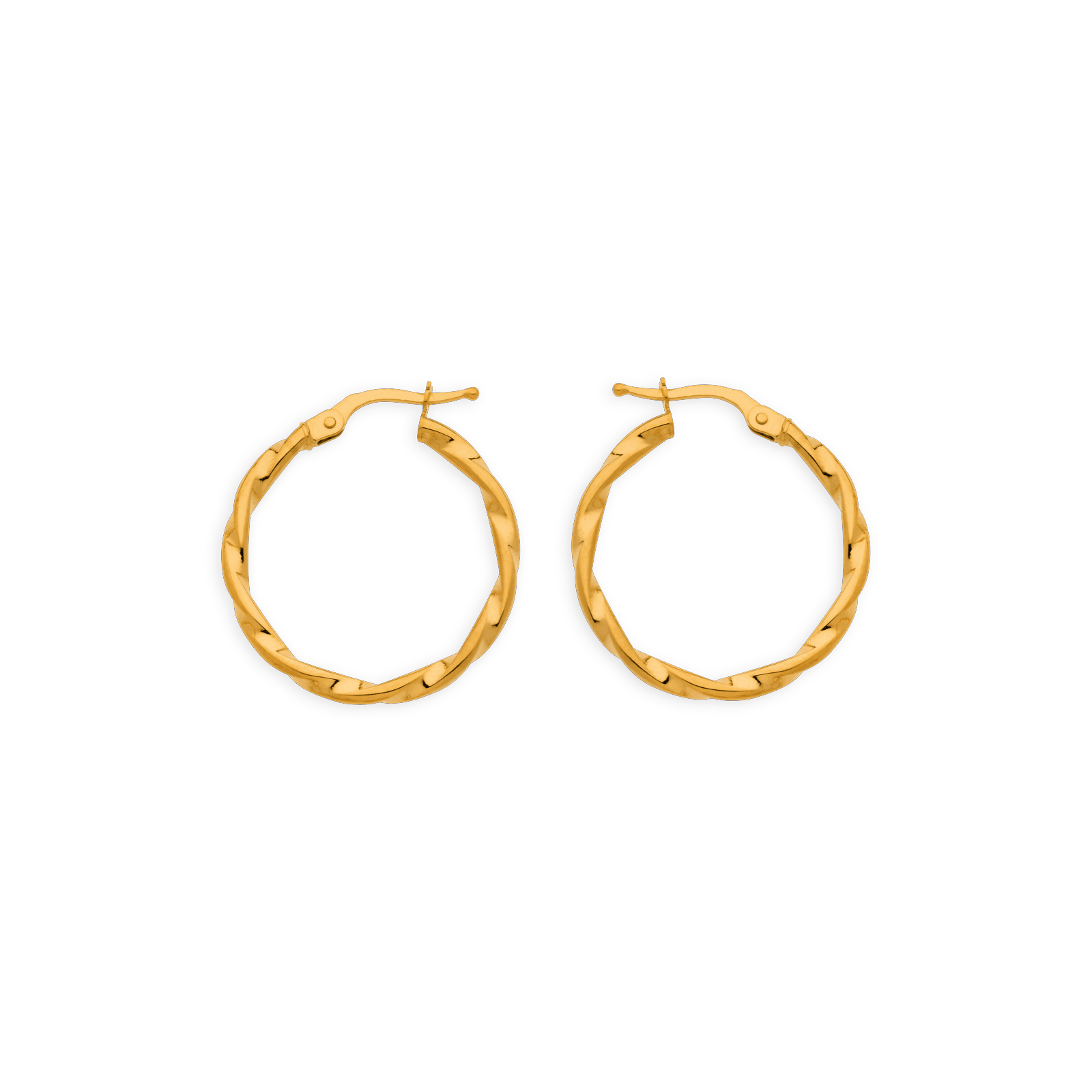 créoles or 9 carats torsadées 24mm