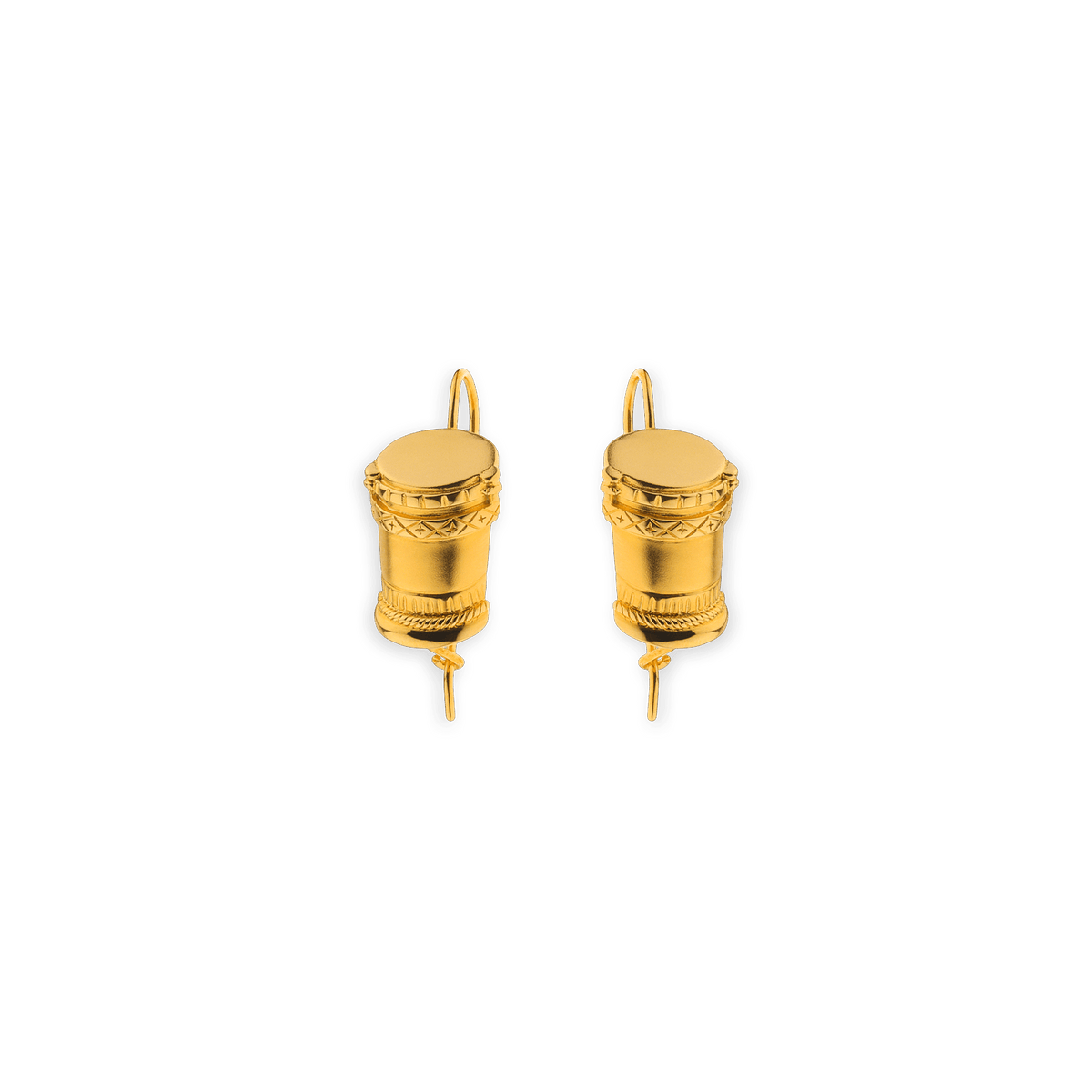 Boucles D'oreilles Plaqué Or Pendant 29mm Ka 15*23mm