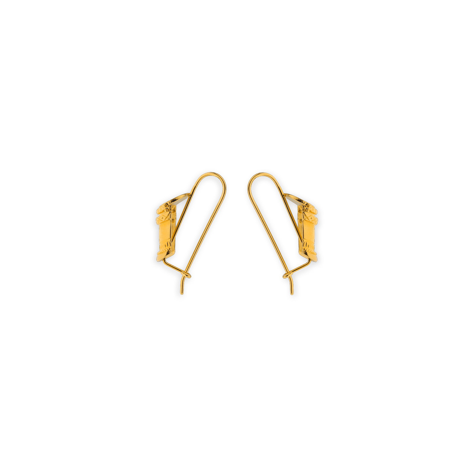 Boucles D'oreilles Plaqué Or Pendant 29mm Au Total Ka 15*23mm