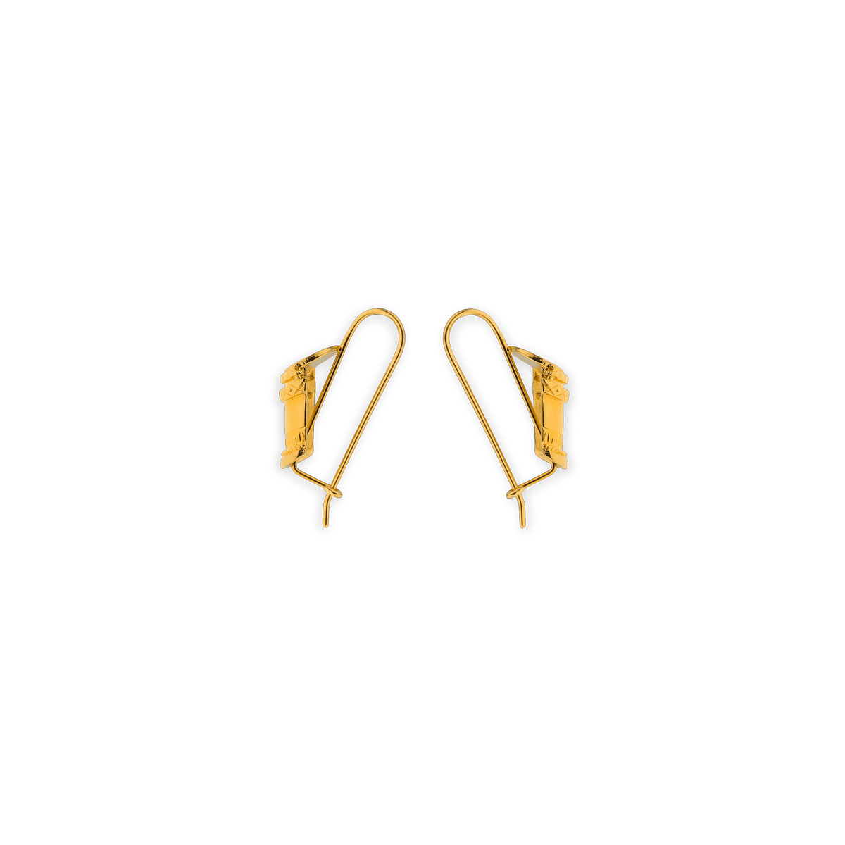 Boucles D'oreilles Plaqué Or Pendant 29mm Ka 15*23mm