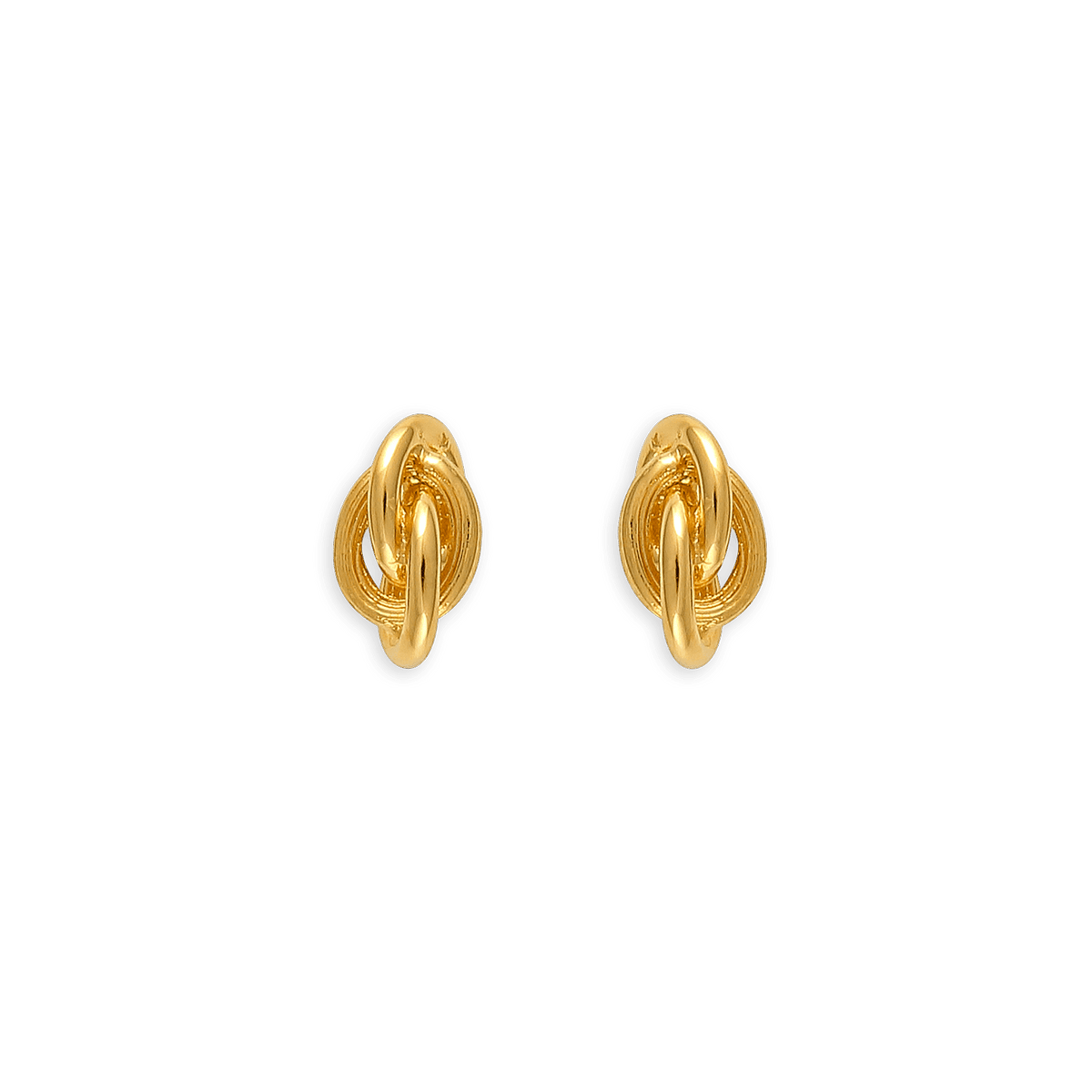 Boucles D'oreilles Plaqué Or Nœud Forçat Antillais 6*10mm