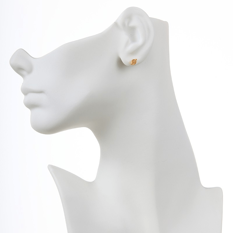 Boucles D'oreilles Plaqué Or Nœud Forçat Antillais 4.5*8mm