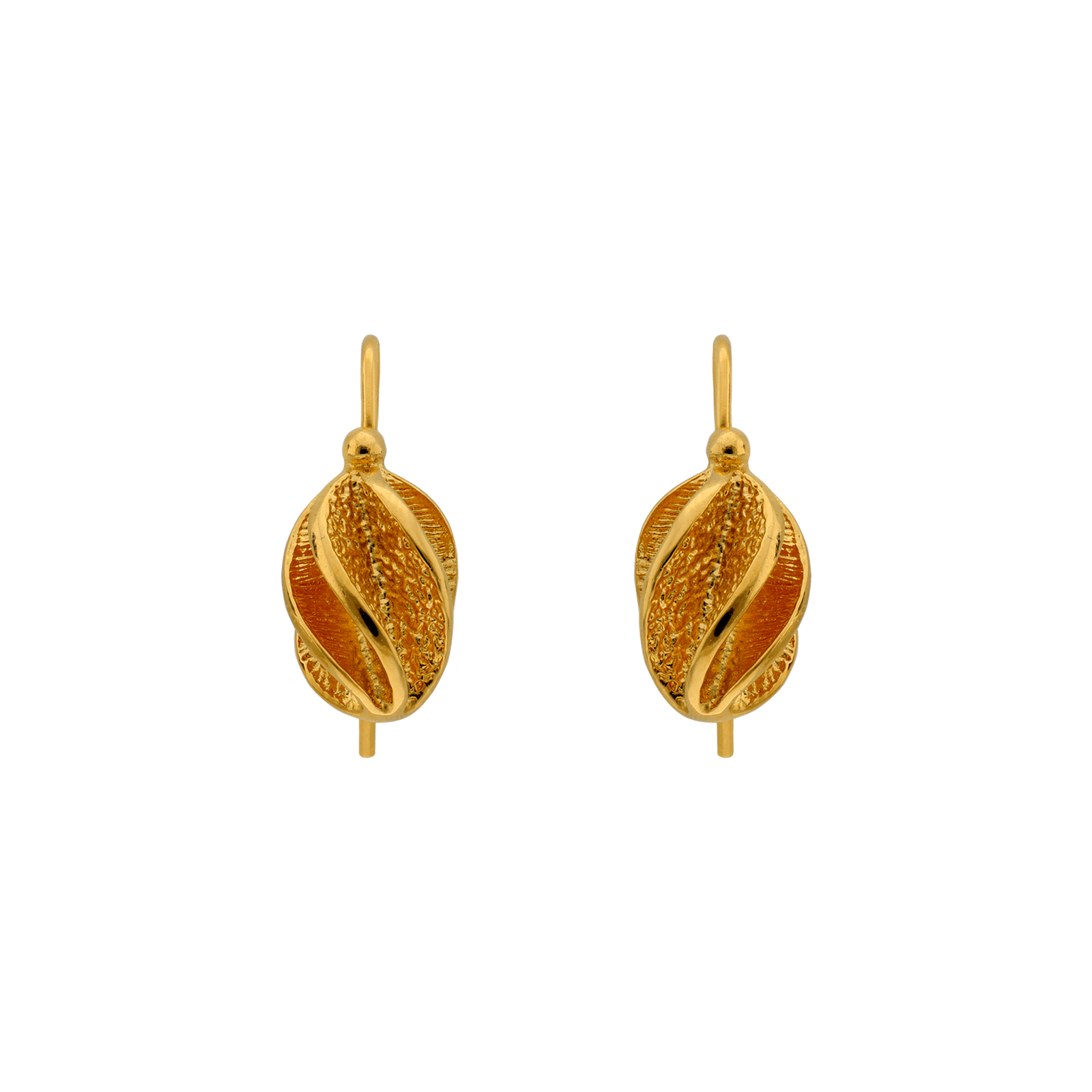 Boucles d'Oreilles carambole plaqué or
