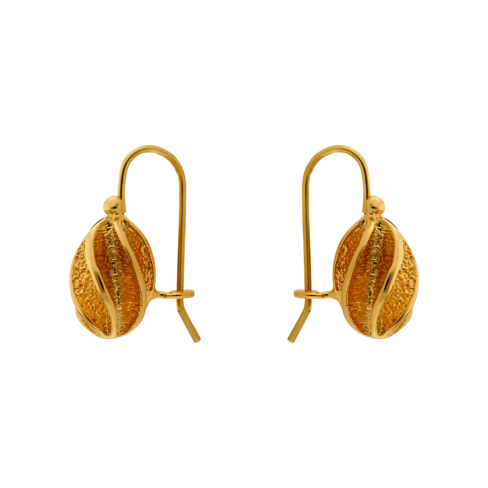 Boucles d'Oreilles carambole plaqué or