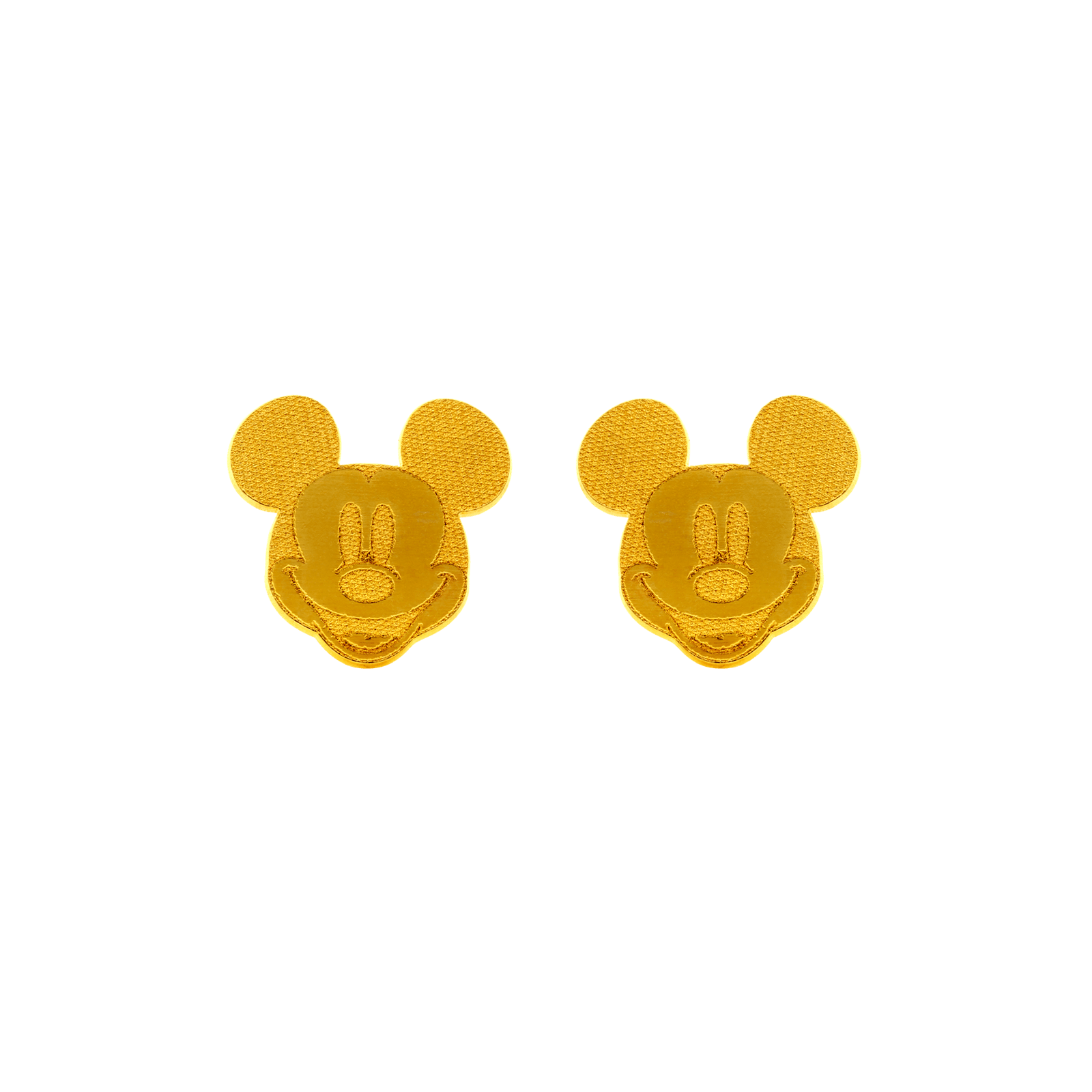 Boucles d'Oreilles Plaqué or poussette Mickey Petit 1.3x1.3 cm