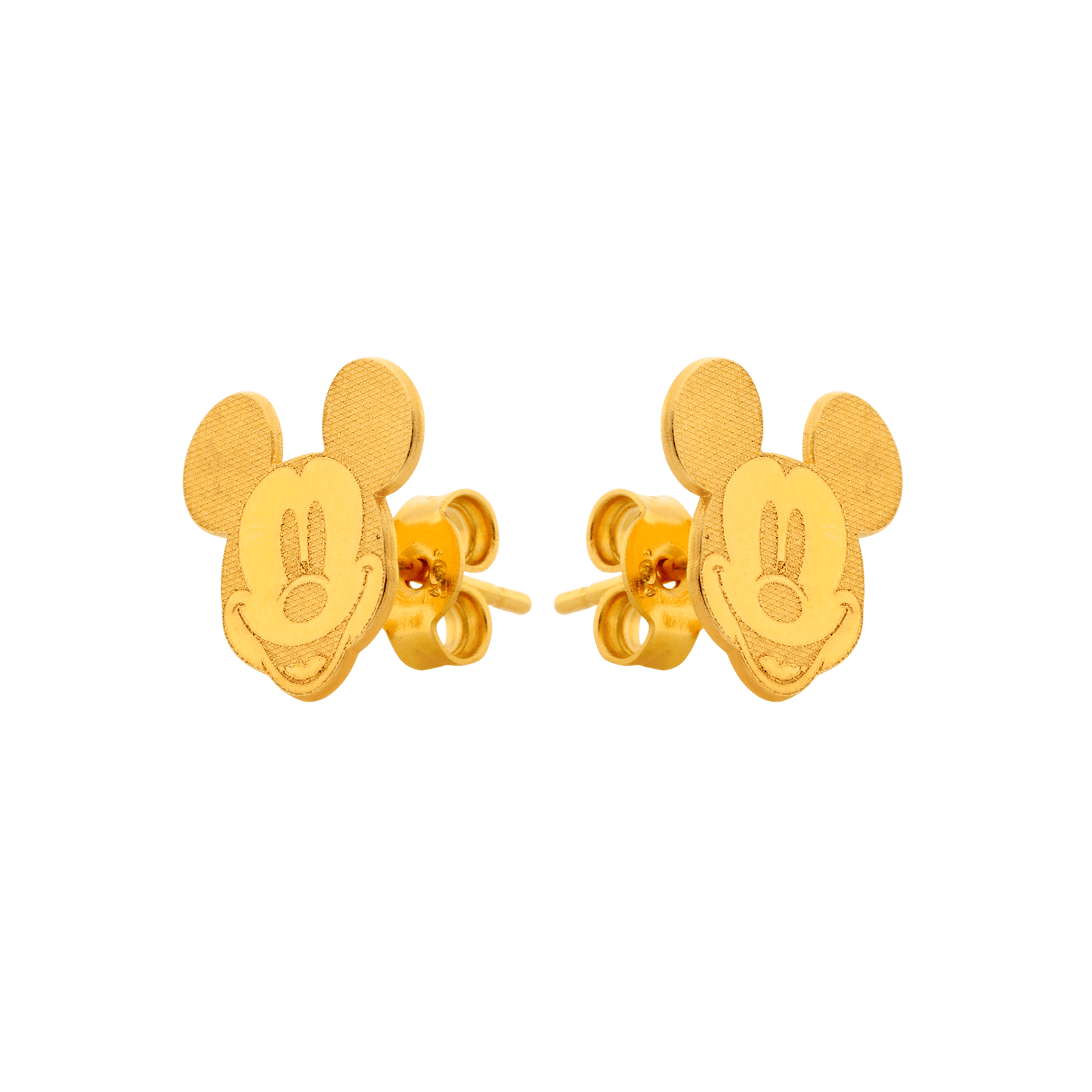 Boucles d'Oreilles Plaqué or poussette Mickey Petit 1.3x1.3 cm