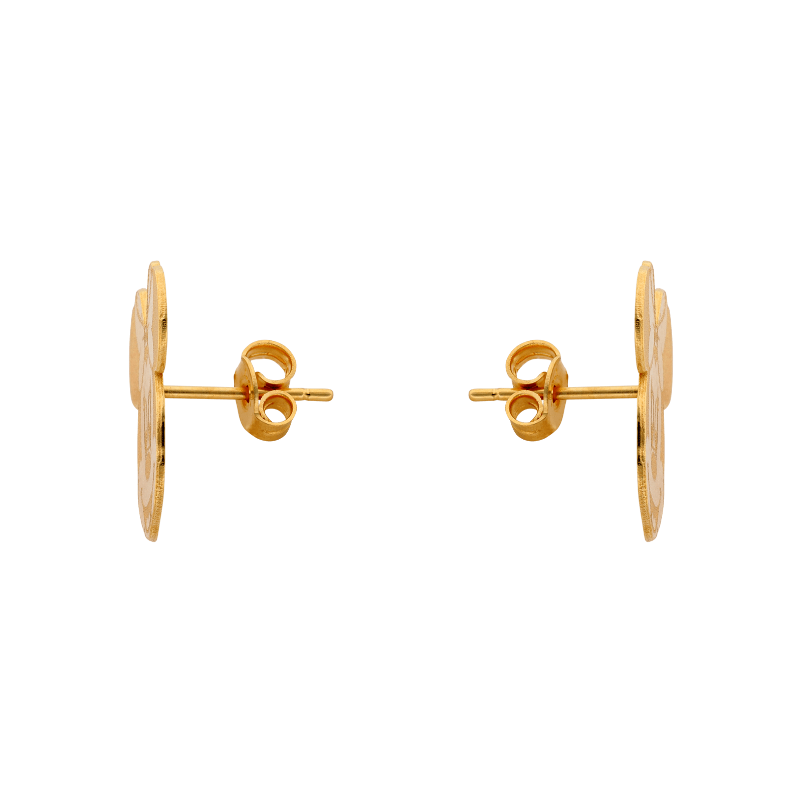 Boucles d'Oreilles Plaqué or poussette Miniature Moyen 1.5x1.5 centimètres