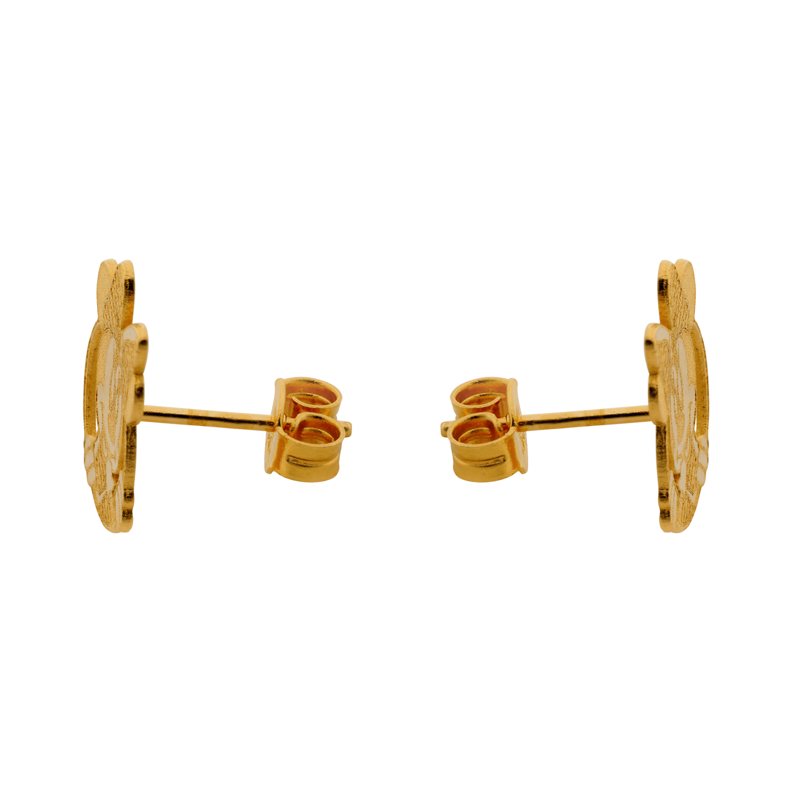 Boucles d'Oreilles Plaqué or poussette Miniature petit 1.3x1.3 cm