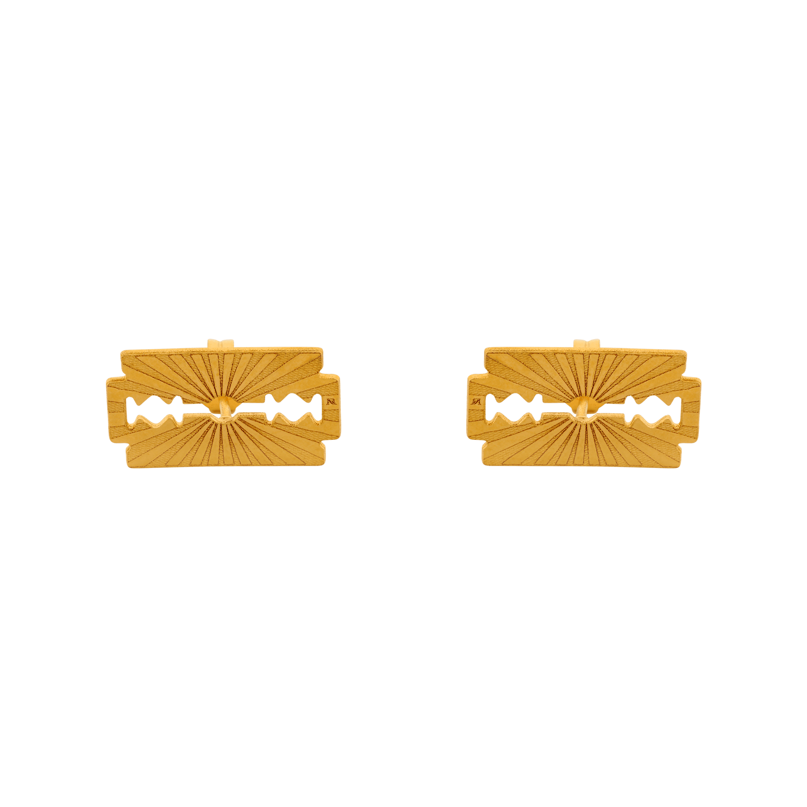 Boucles d’oreilles puces lame 1,3 × 1 cm en plaqué or