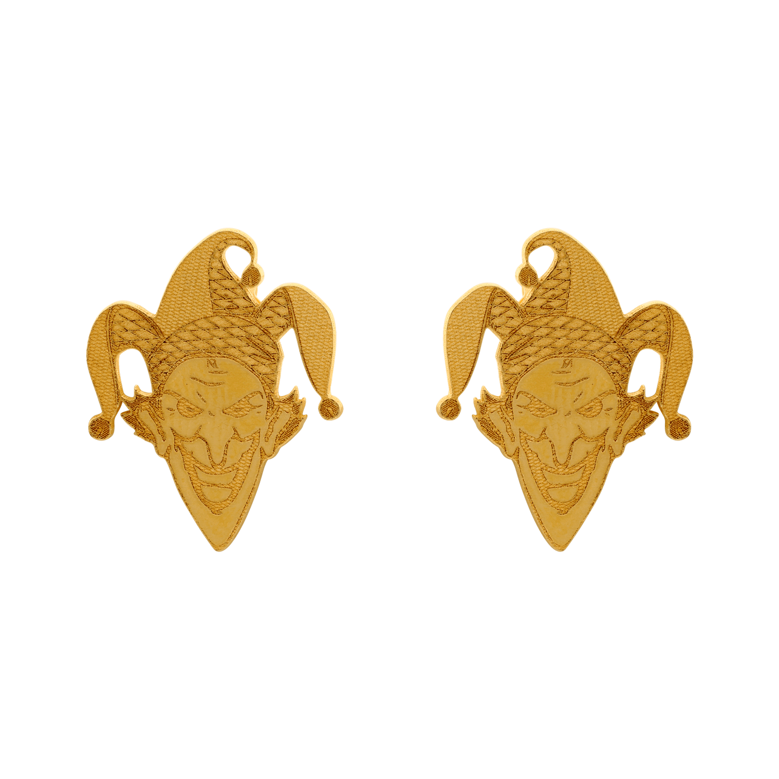 Boucles d'Oreilles Plaqué or poussette Jocker Moyen 1,5 x 2