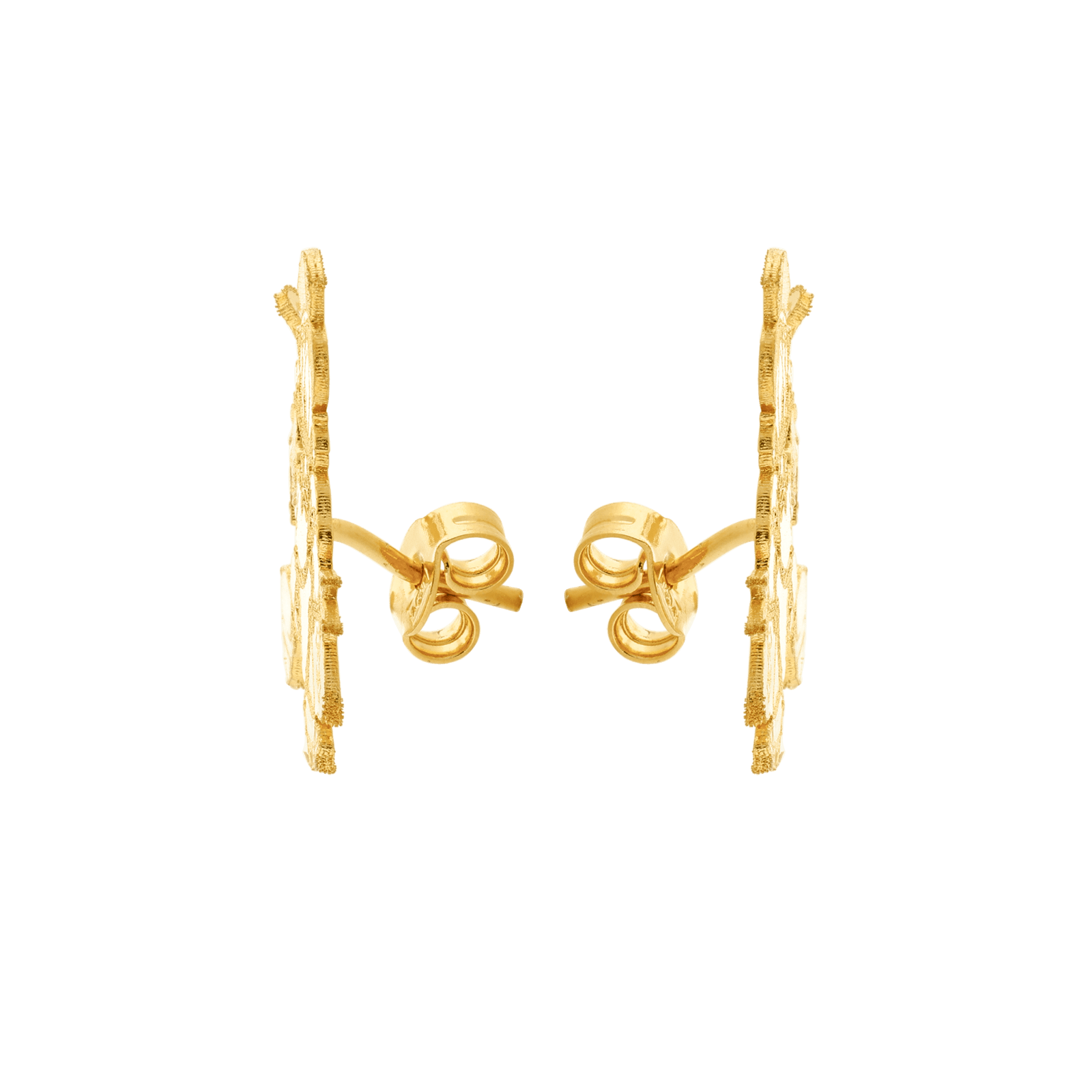 boucles d'oreilles plaqué or poussette picsou moyen 2x2
