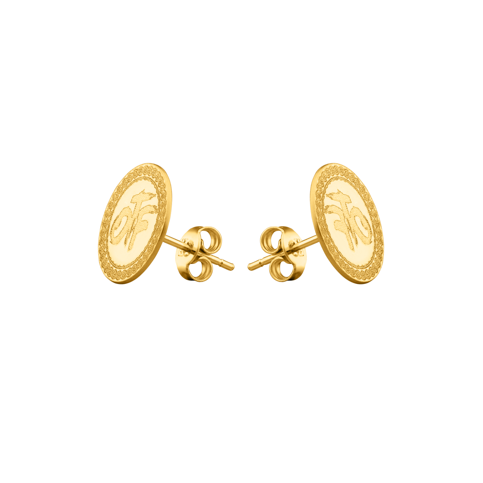 Boucles d'Oreilles Plaqué or poussette or tout fait 15mm
