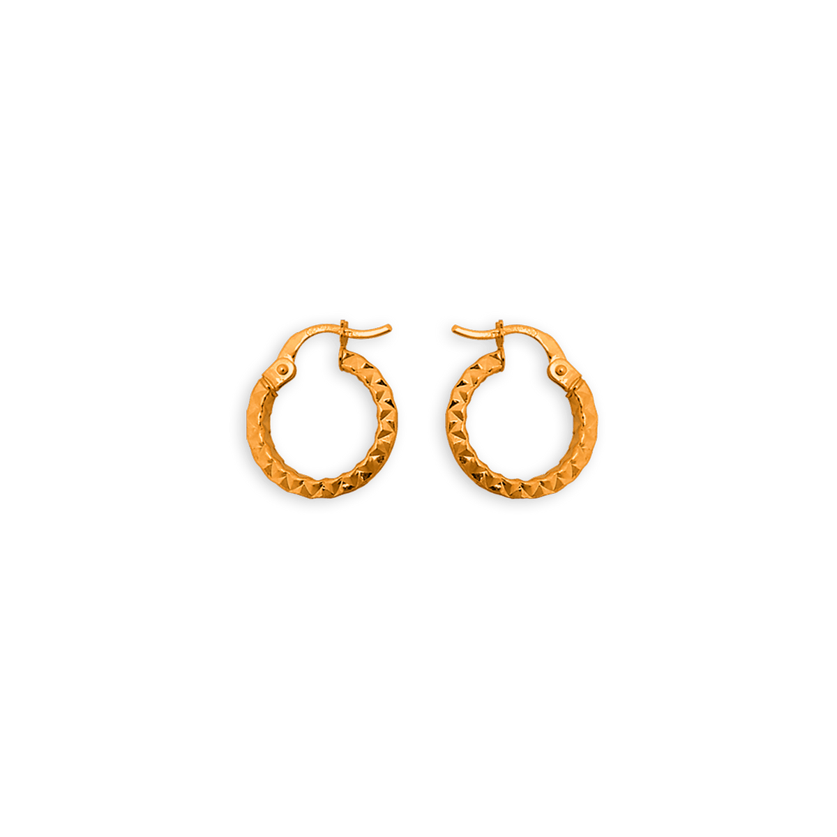 Créoles Or 375 Fantaisie 14mm Tube 2mm