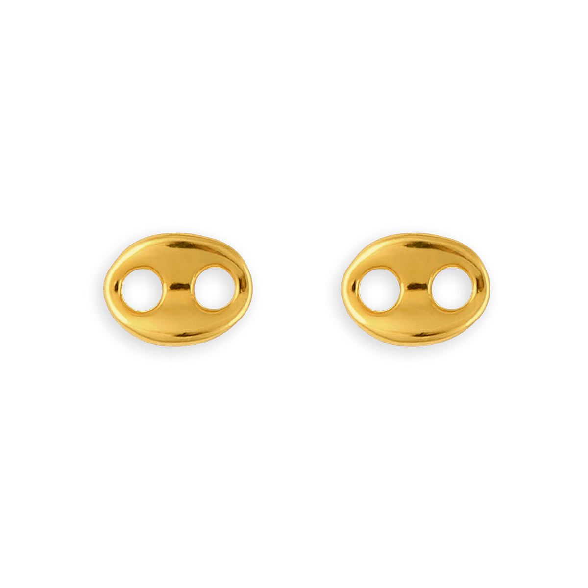 Boucles D'oreilles Plaqué Or Grain De Café 6.5*7.5mm