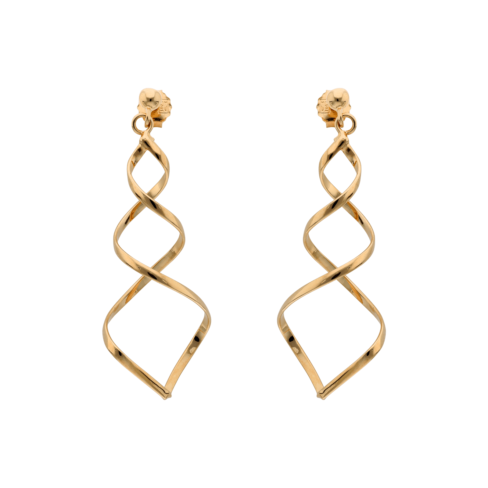 Boucles d'Oreilles Plaqué or spirale