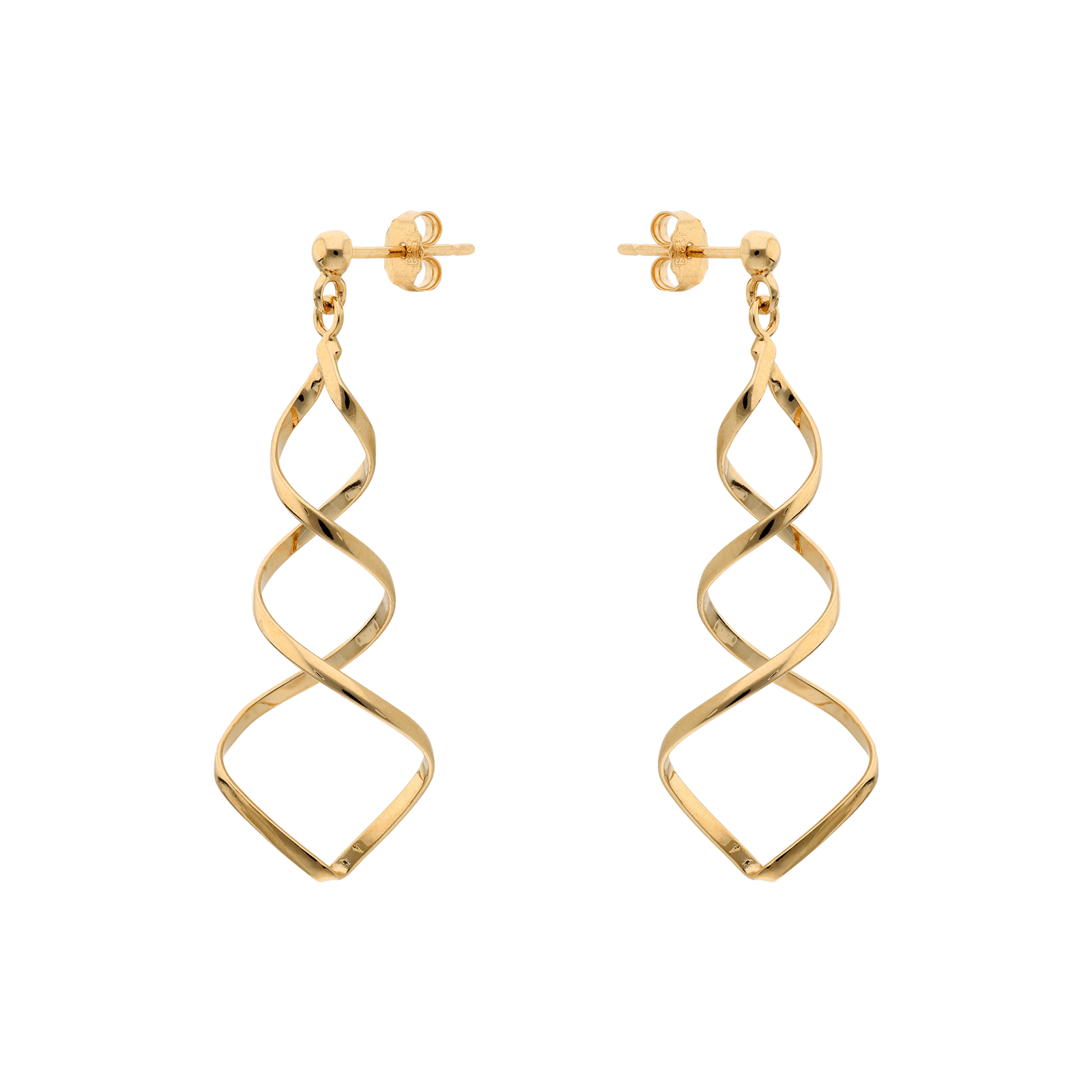 Boucles d'Oreilles Plaqué or spirale