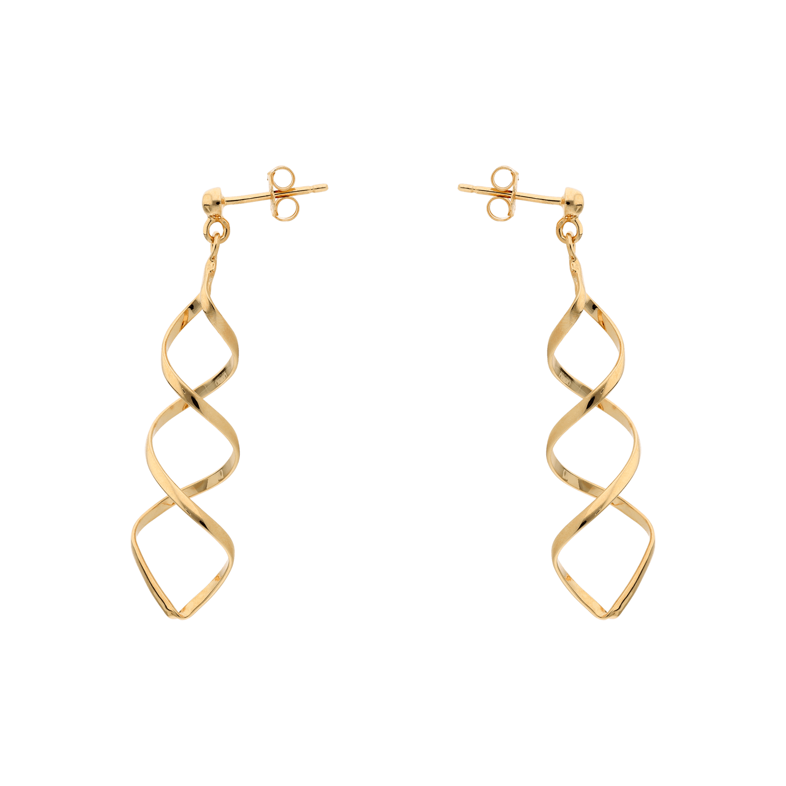 Boucles d'Oreilles Plaqué or spirale