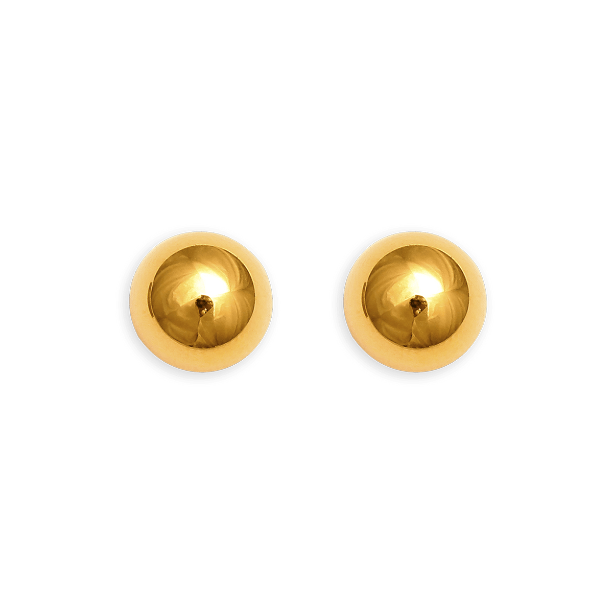 Boucles D'oreilles Boule 10mm Plaqué Or
